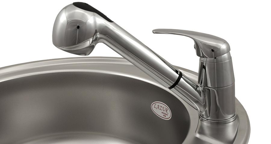 Bateria kuchenna stojąca metalowa MINOS kolor chrom - bateria MINOS - obrazek 2