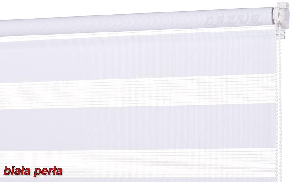Mini roleta z kolekcji Dzień Noc kolor Biała Perła - szer. 38 cm długość 150 cm