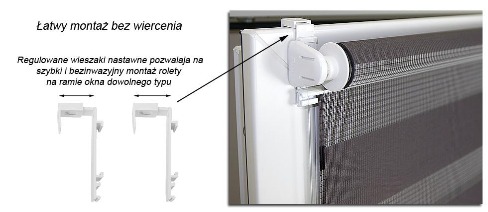 Mini roleta z kolekcji Dzień Noc kolor Biała Perła - szer. 38 cm długość 150 cm - obrazek 5
