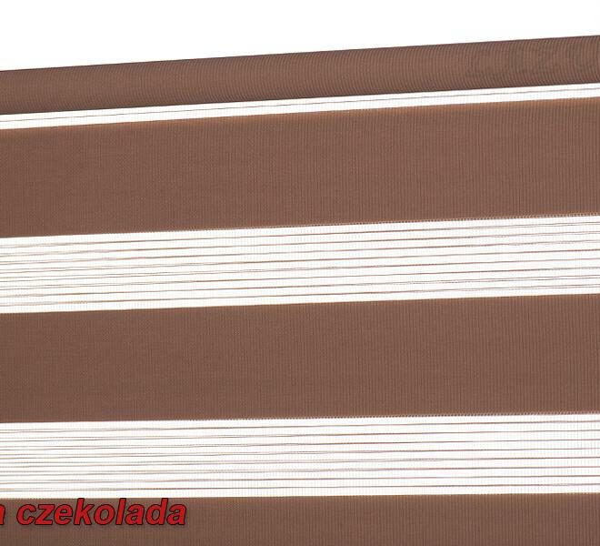 Mini roleta z kolekcji Dzień Noc kolor MLECZNA CZEKOLADA - szer. 130 cm długość 150 cm
