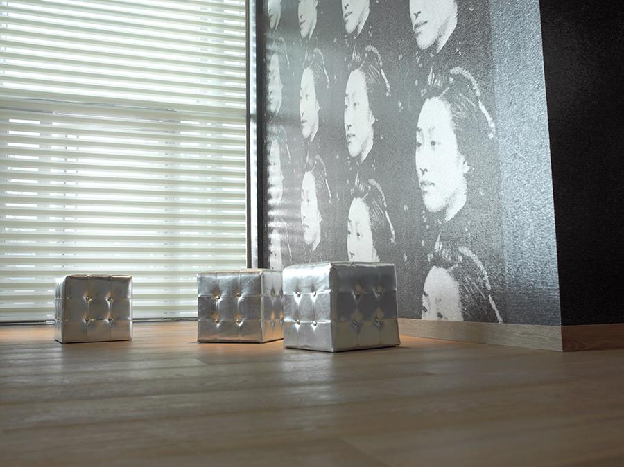 Mini roleta z kolekcji Dzień Noc kolor BEŻOWY - szer. 124 cm długość 150 cm - obrazek 4