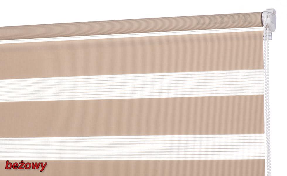 Mini roleta z kolekcji Dzień Noc kolor BEŻOWY - szer. 124 cm długość 150 cm