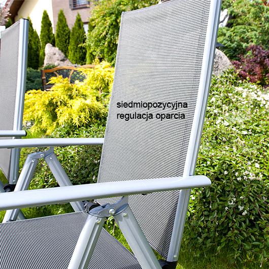 Alternative view of MEBLE OGRODOWE aluminiowe ZESTAW OGRODOWY modena srebrny - zestaw MODENA