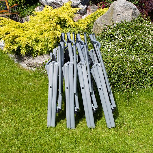 MEBLE OGRODOWE aluminiowe ZESTAW OGRODOWY modena srebrno czarny - zestaw MODENA - obrazek 9