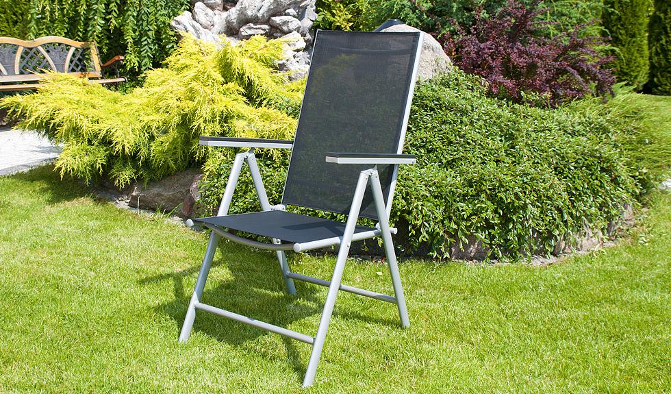 MEBLE OGRODOWE aluminiowe ZESTAW OGRODOWY modena srebrno czarny - zestaw MODENA - obrazek 7