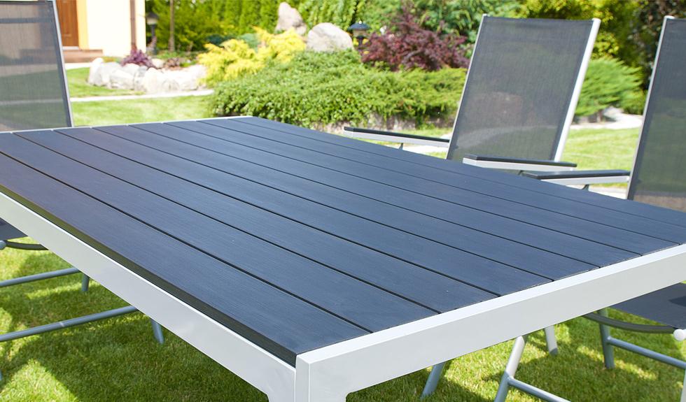 MEBLE OGRODOWE aluminiowe ZESTAW OGRODOWY modena srebrno czarny - zestaw MODENA - obrazek 3