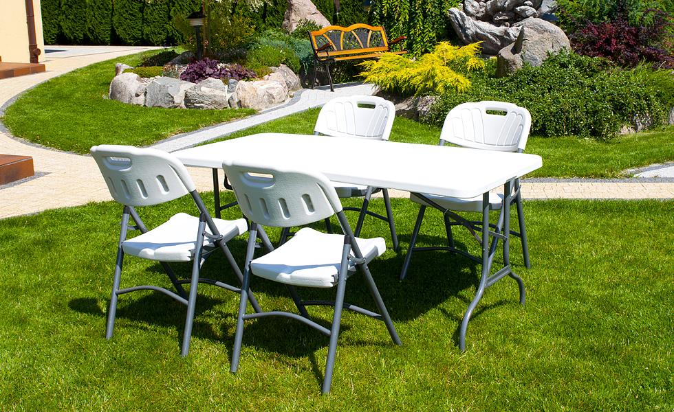 STÓŁ CATERINGOWY OGRODOWY SKŁADANY dł. 152 cm - stół składany dł. 152 cm - obrazek 9
