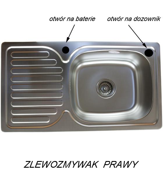 Zlewozmywak metalowy SCALA wpuszczany w blat struktura SATYNA - Zlew SCALA - obrazek 3